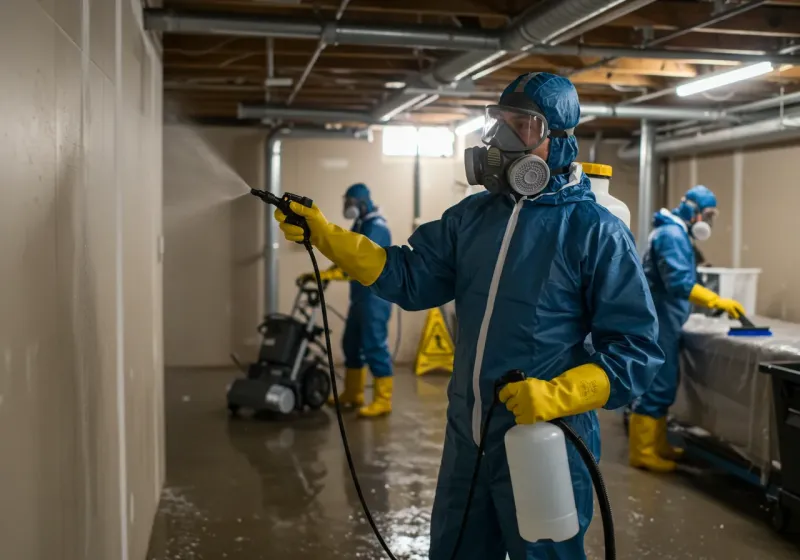 Basement Sanitization and Antimicrobial Treatment process in Eutaw, AL