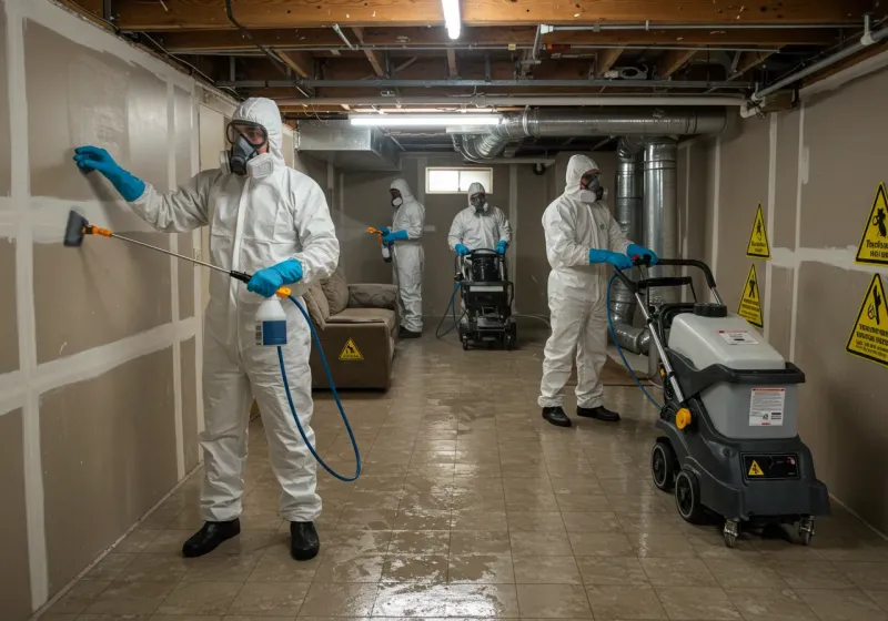 Basement Moisture Removal and Structural Drying process in Eutaw, AL